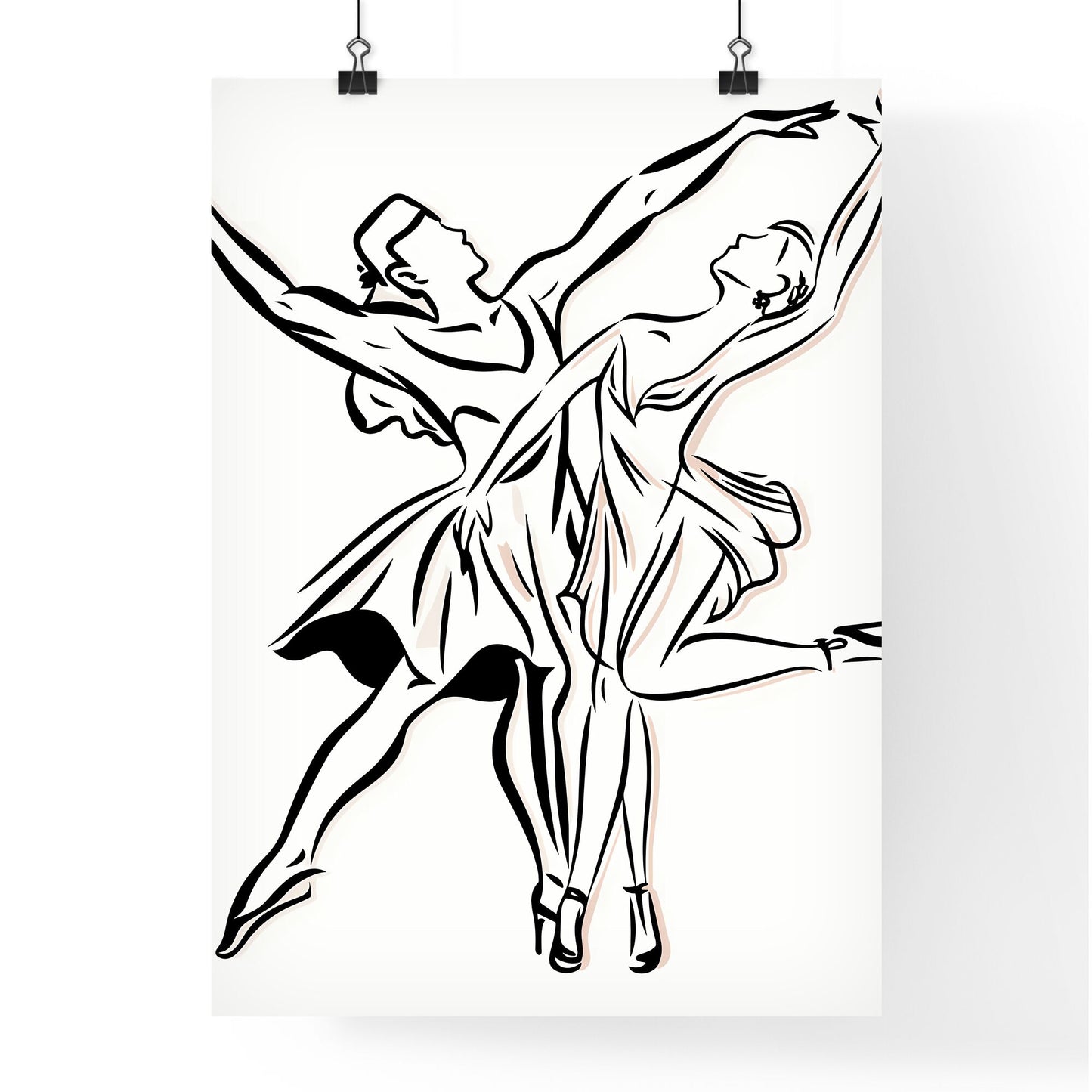 Couple Of Women Dancing Art Print Default Title
