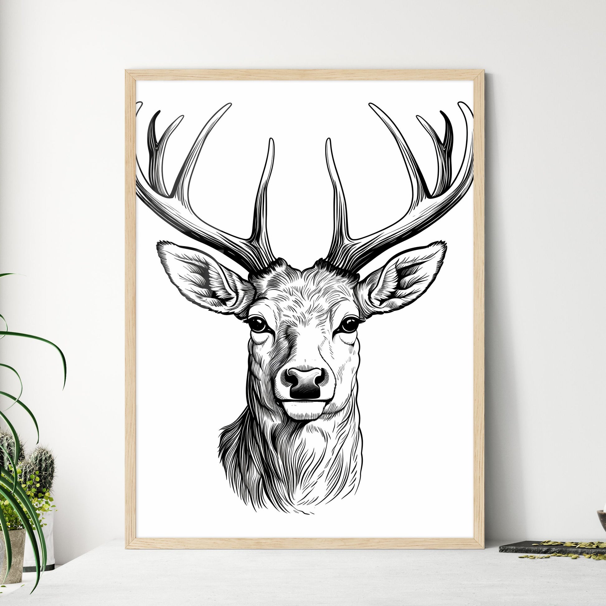 Drawing Of A Deer Art Print Default Title