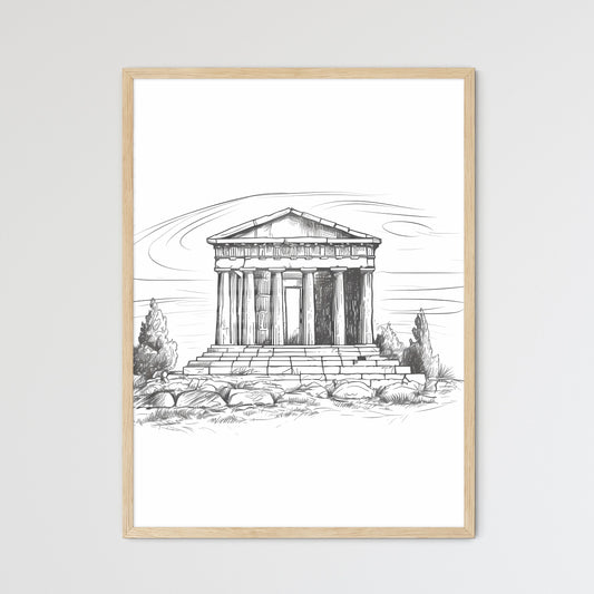 Drawing Of A Building Art Print Default Title