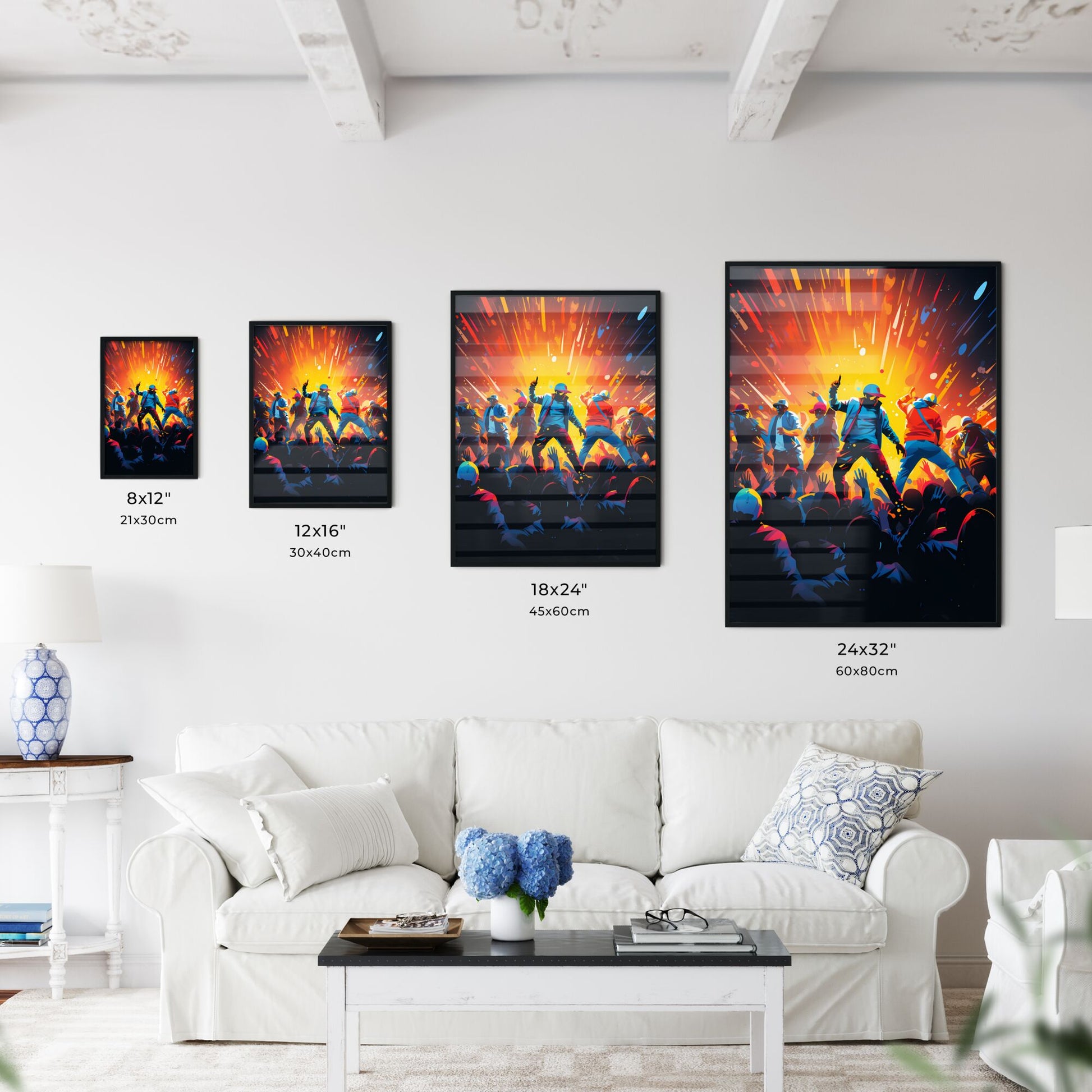 Group Of People Dancing In Front Of A Crowd Art Print Default Title