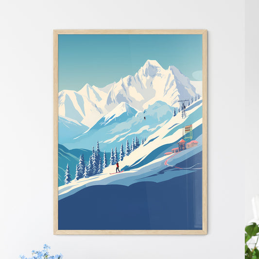 Person On A Ski Slope Art Print Default Title