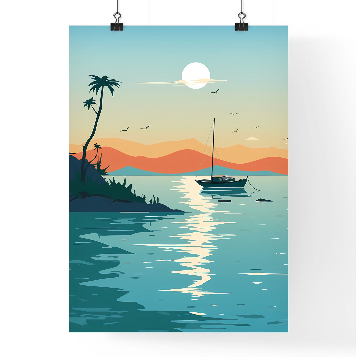 Boat On The Water Art Print Default Title