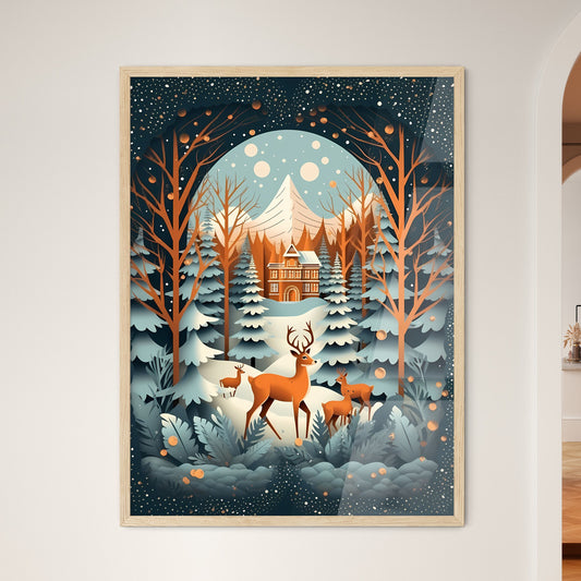 Deer In The Snow Art Print Default Title