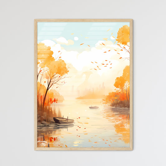 River With Boats And Trees Art Print Default Title