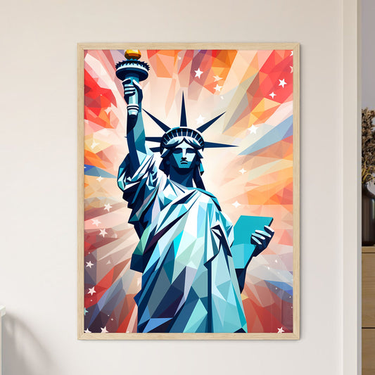 Statue Of Liberty With A Torch And A Book Art Print Default Title