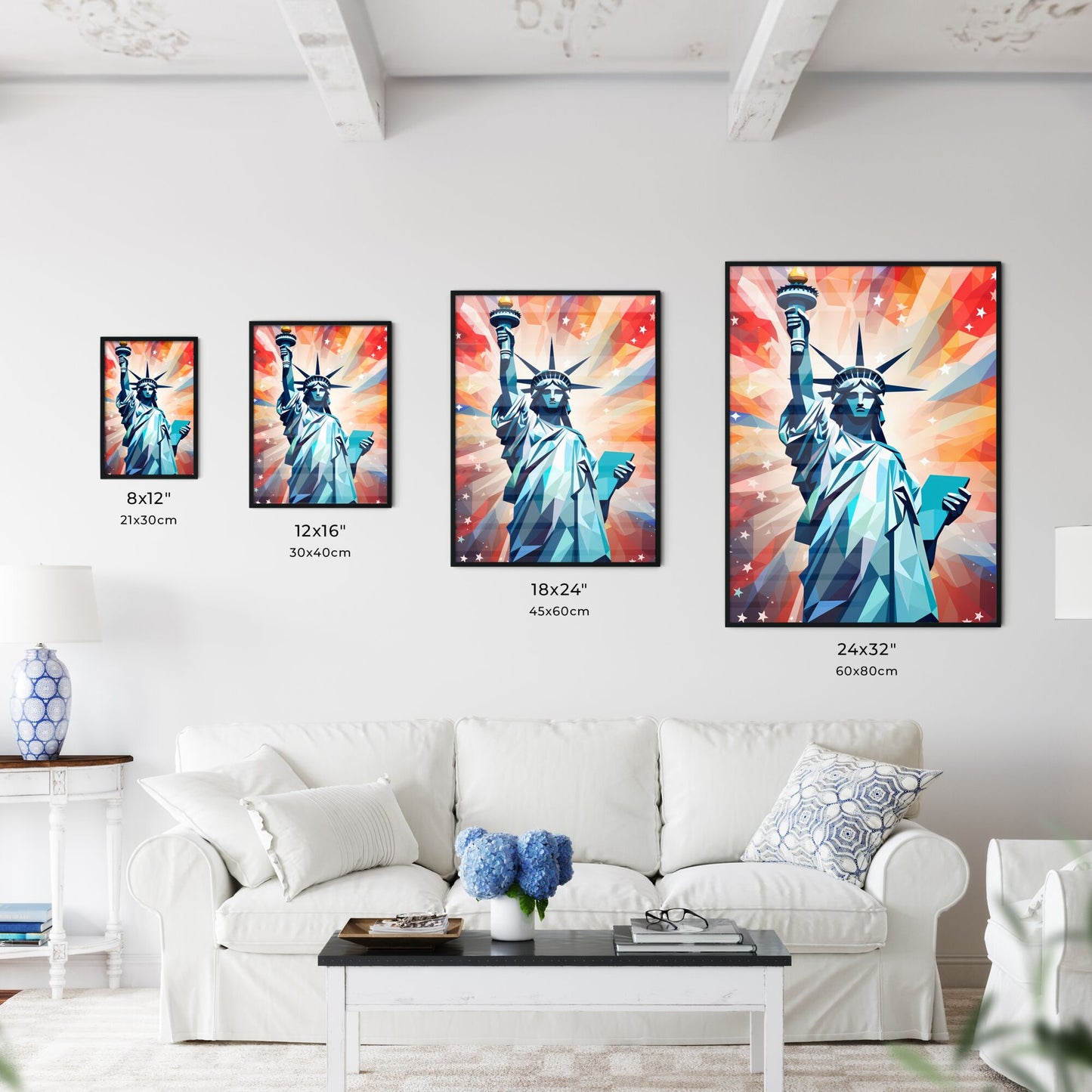 Statue Of Liberty With A Torch And A Book Art Print Default Title