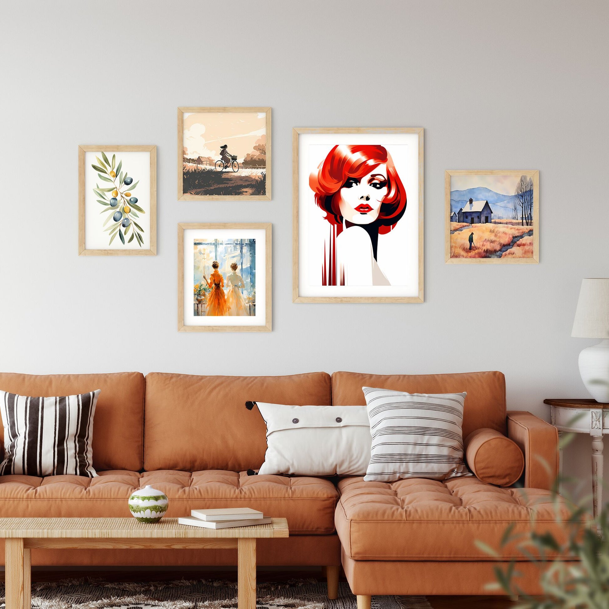 Woman With Red Hair Art Print Default Title