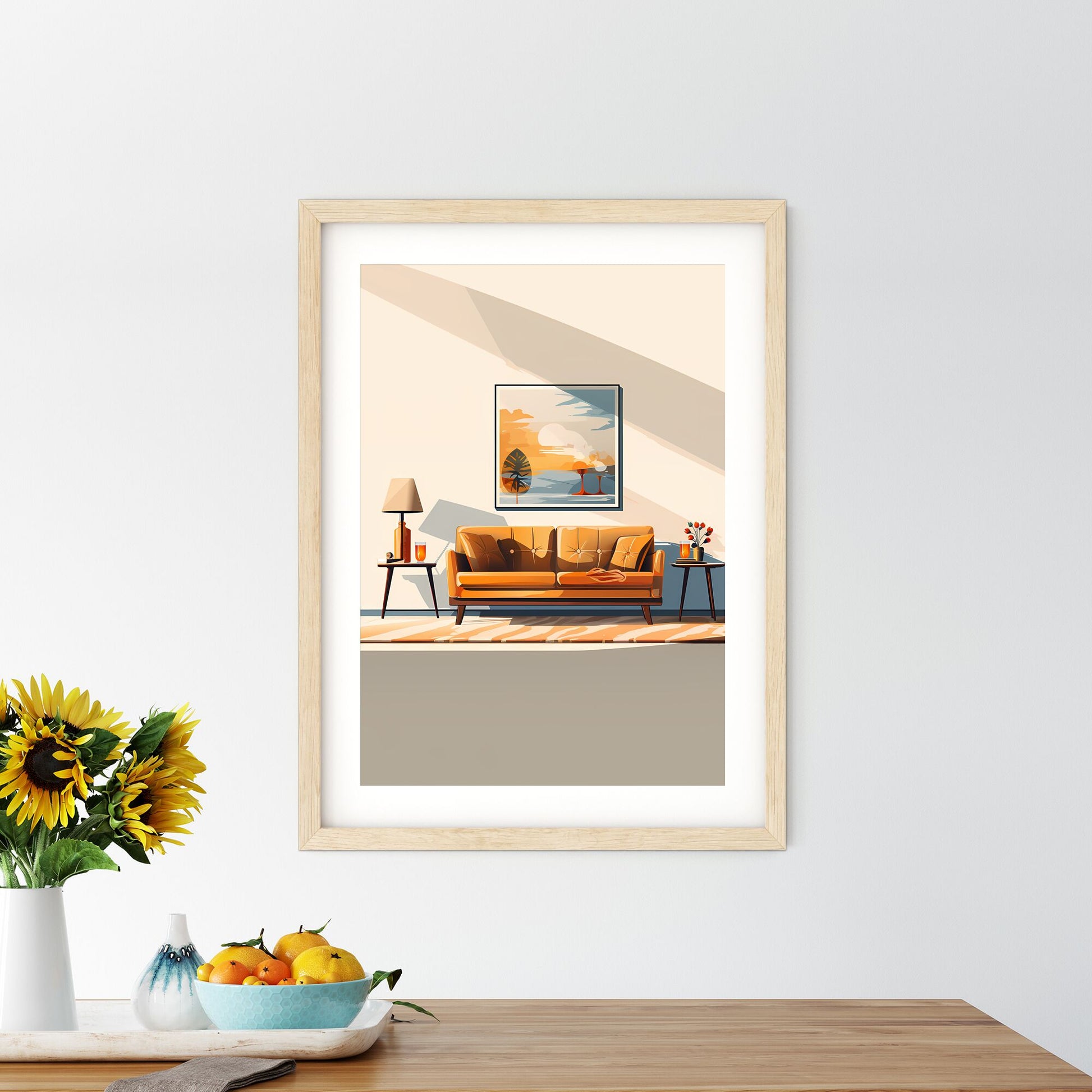 Couch And Table In A Room Art Print Default Title