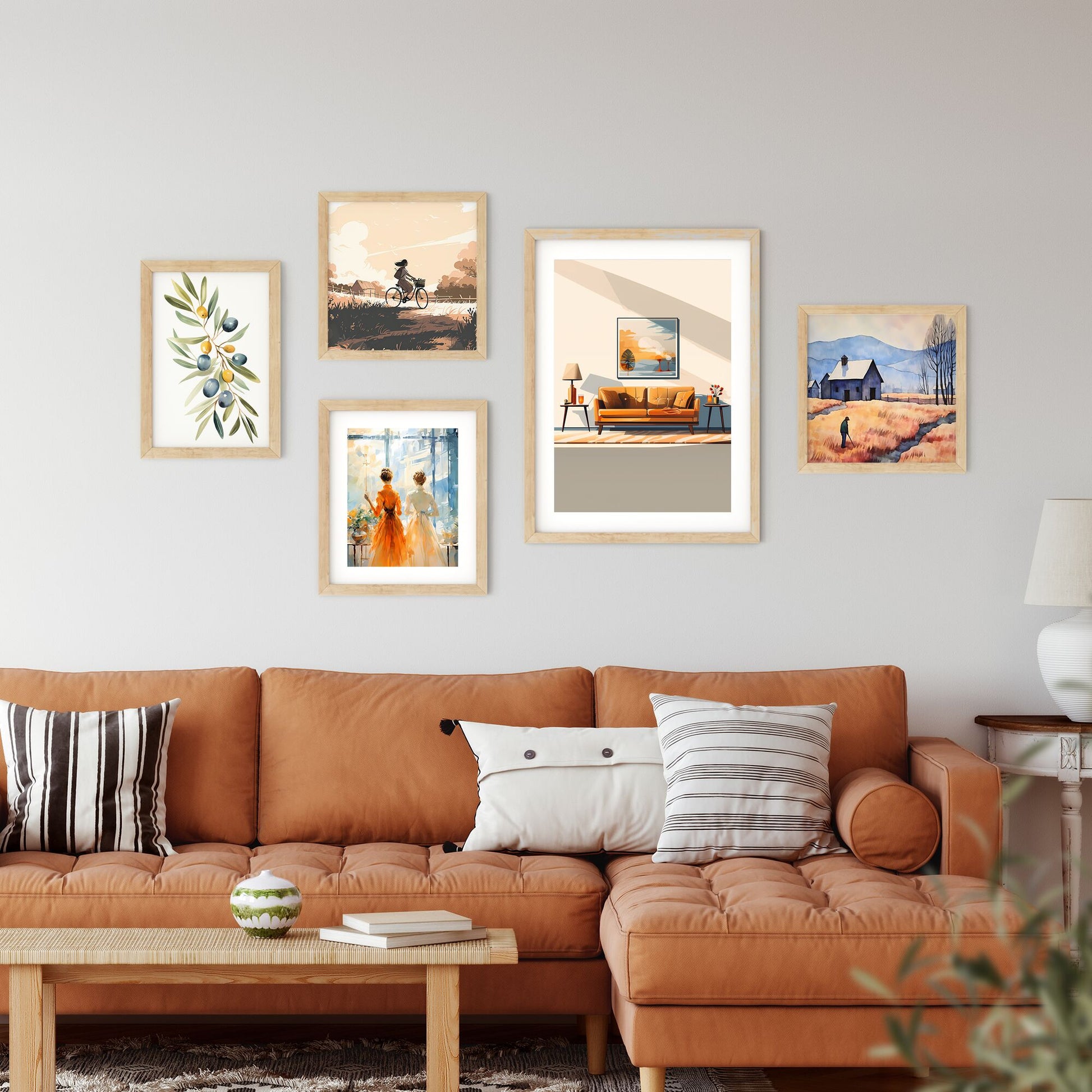 Couch And Table In A Room Art Print Default Title