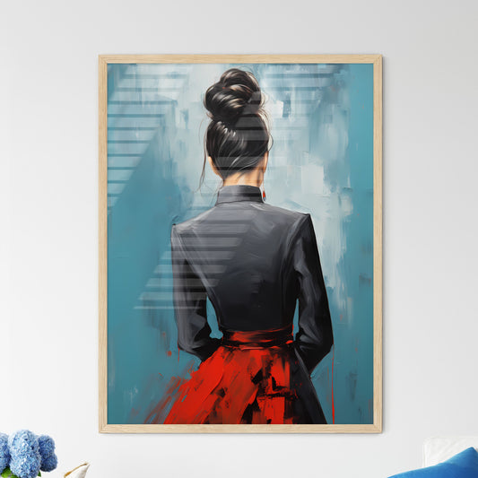 Painting Of A Woman In A Red Skirt Art Print Default Title