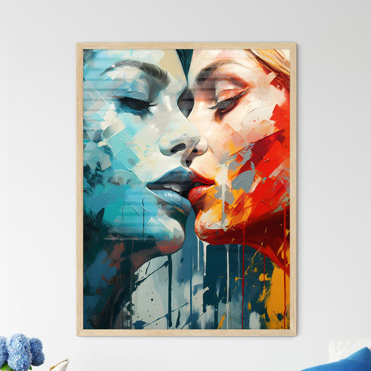 Painting Of Two Women Kissing Art Print Default Title