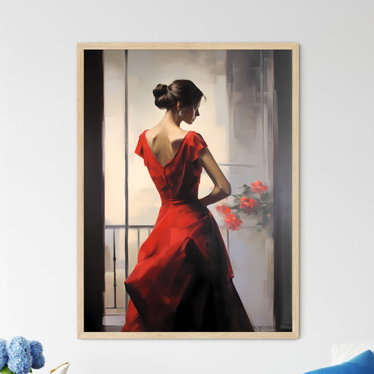 Woman In A Red Dress Art Print Default Title