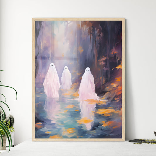 Group Of Ghosts In A Stream Art Print Default Title