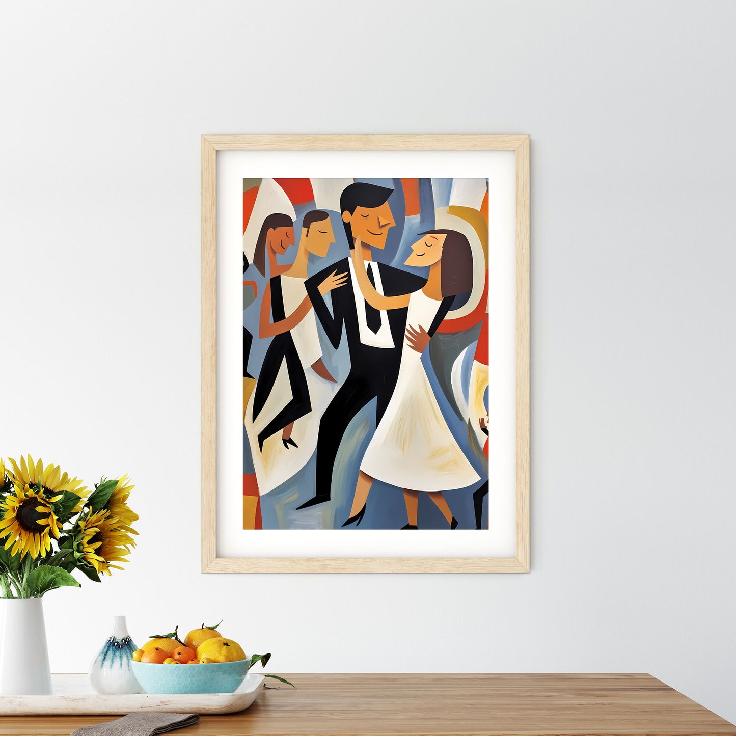 Painting Of A Man And Woman Dancing Art Print Default Title