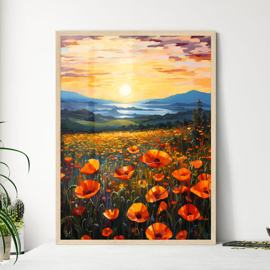 Painting Of A Field Of Flowers Art Print Default Title