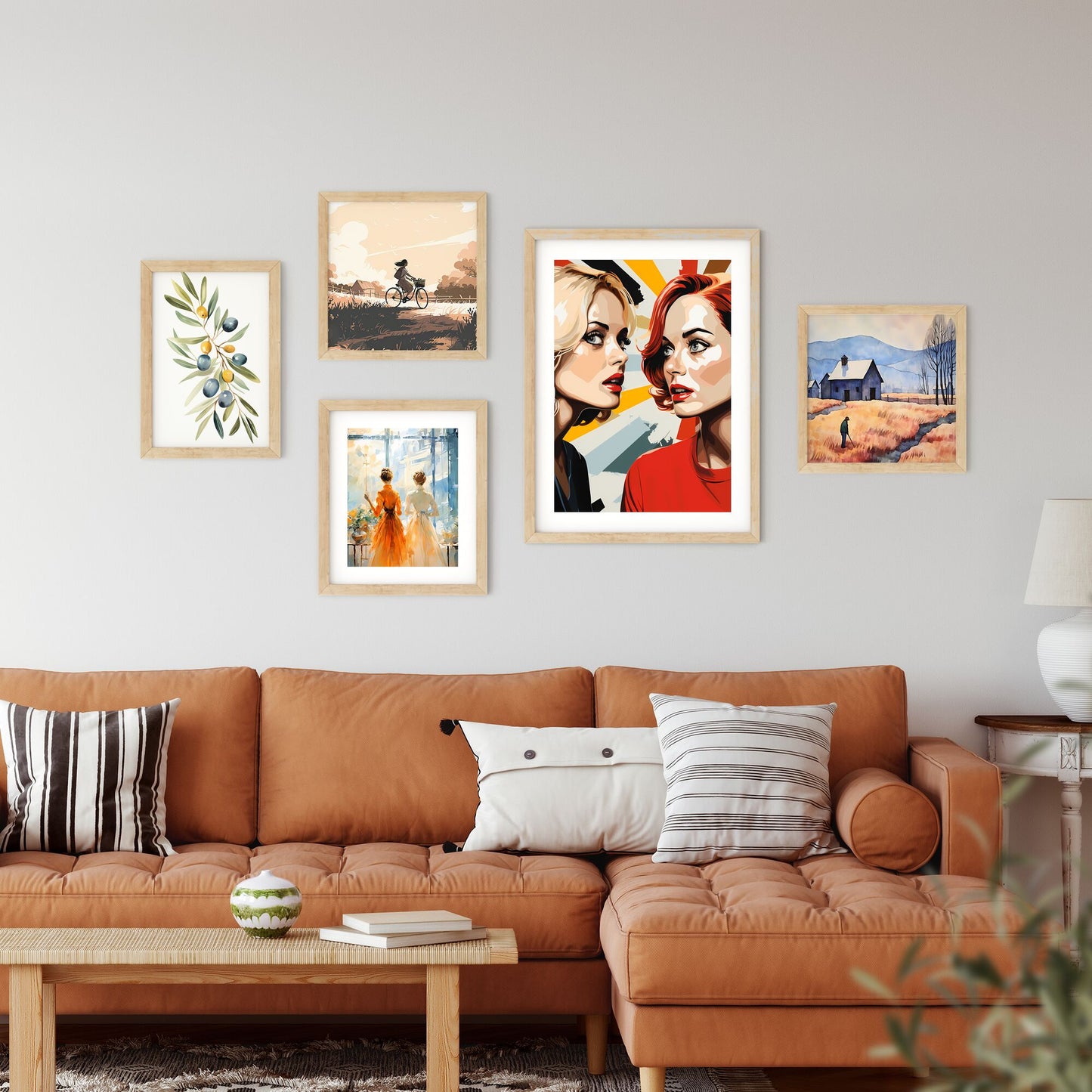 Woman Looking At Another Woman Art Print Default Title