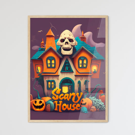 Scary House - A House With A Skull On Top Of It Art Print Default Title