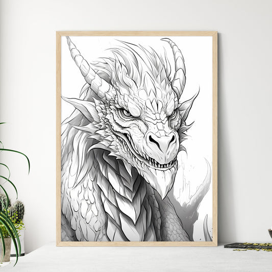 Drawing Of A Dragon Art Print Default Title