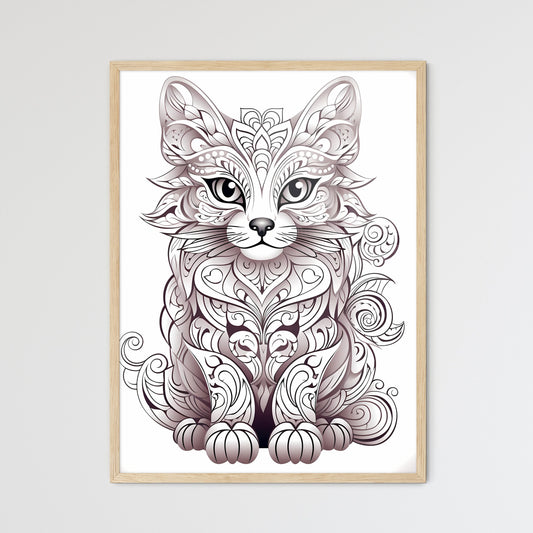 Cat With Ornate Patterns Art Print Default Title