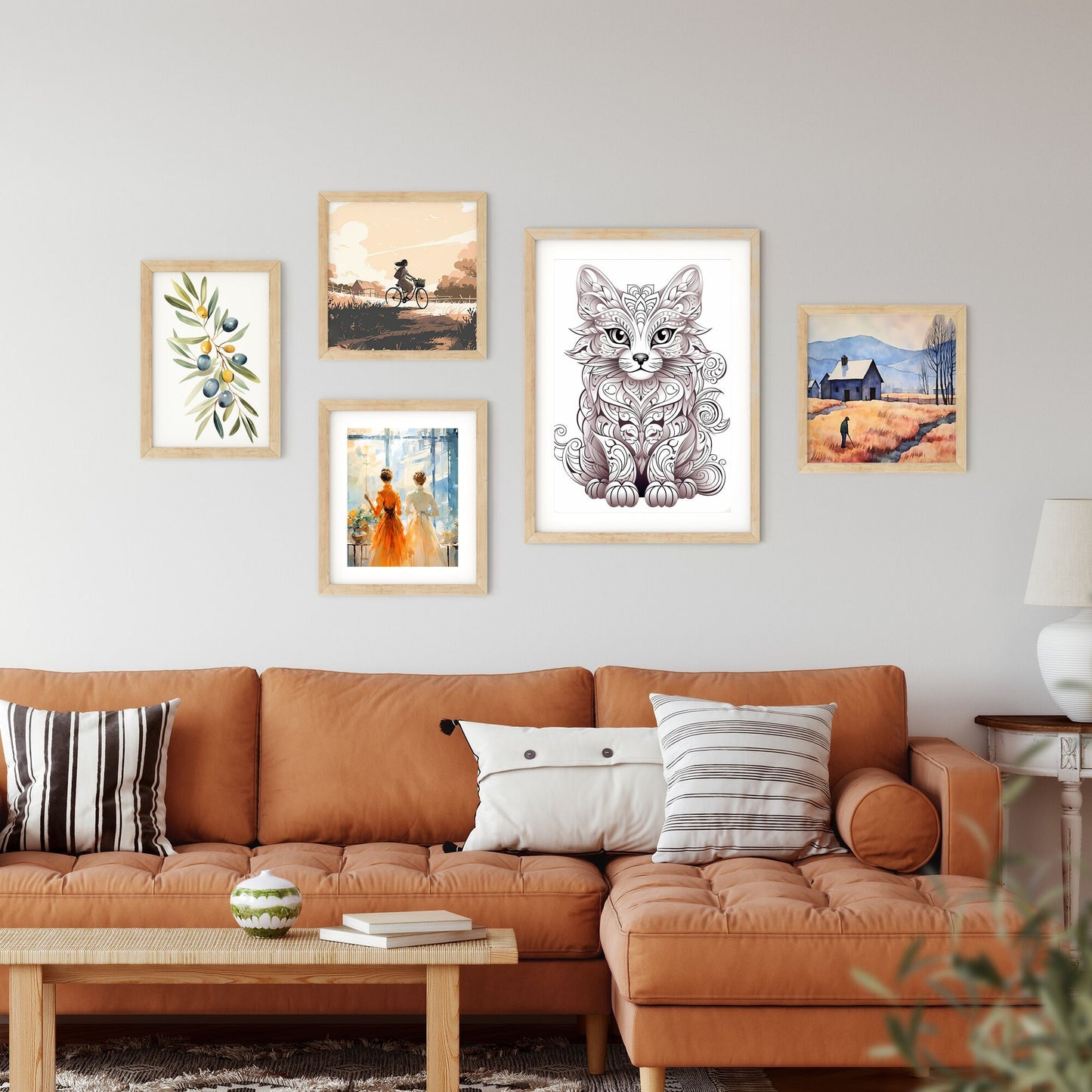Cat With Ornate Patterns Art Print Default Title