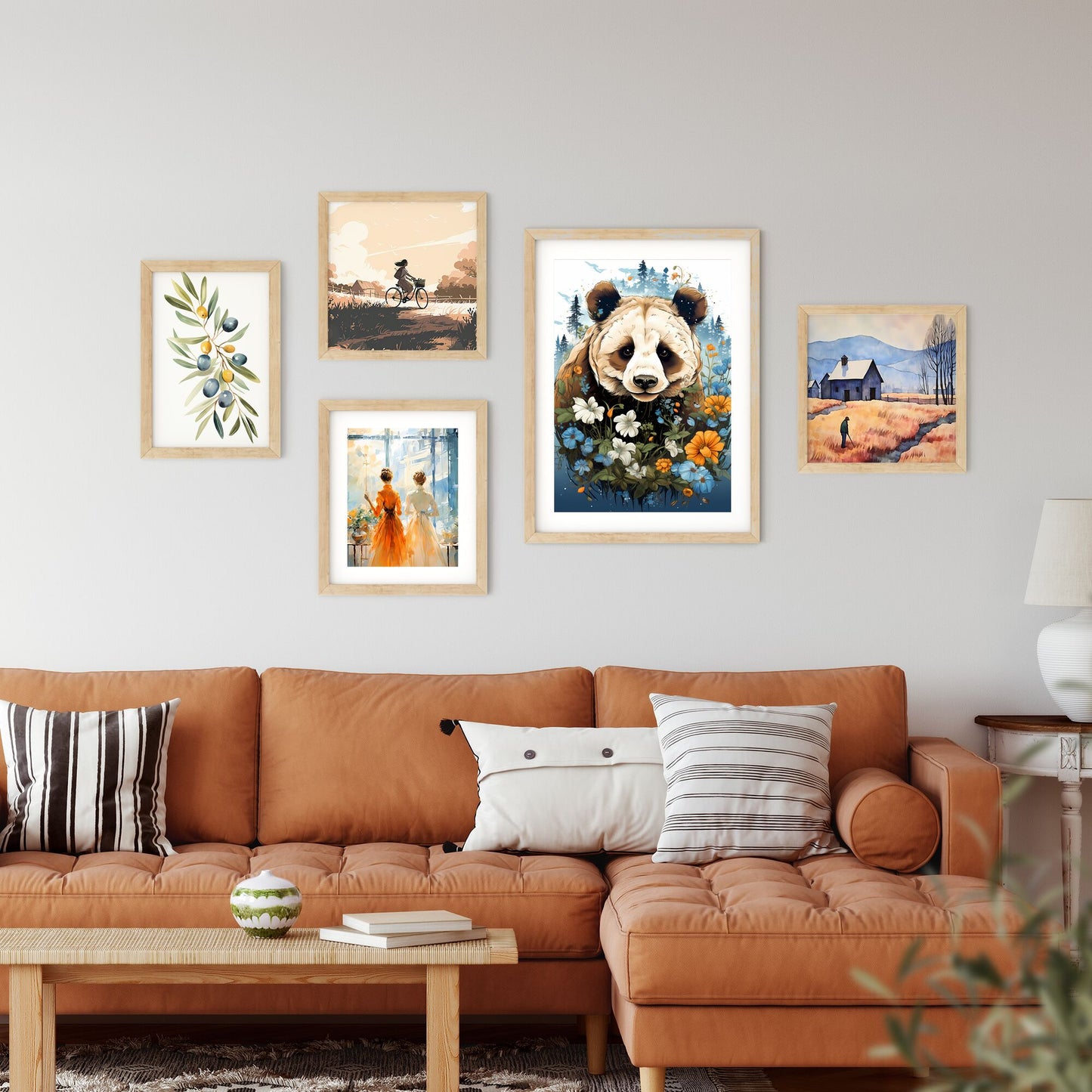 Bear Surrounded By Flowers Art Print Default Title