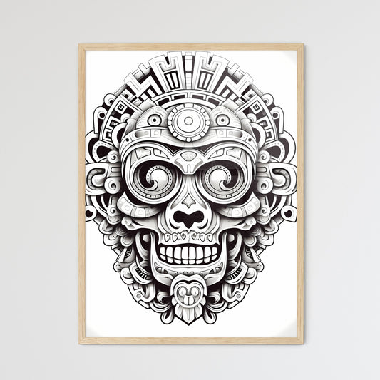 Skull With A Pattern Art Print Default Title