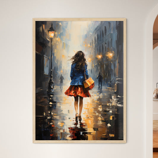 Woman Walking In A City Street Art Print Default Title