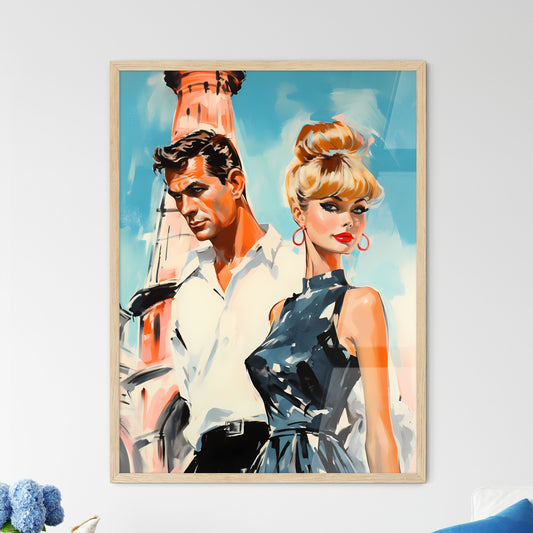 Man And Woman Standing Next To Each Other Art Print Default Title