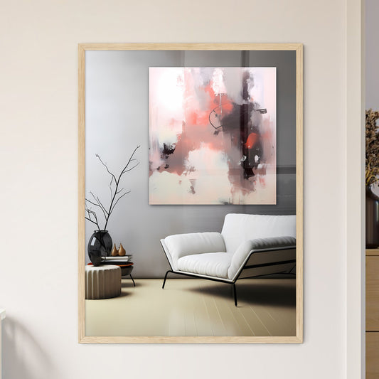 White Couch And Painting On The Wall Art Print Default Title