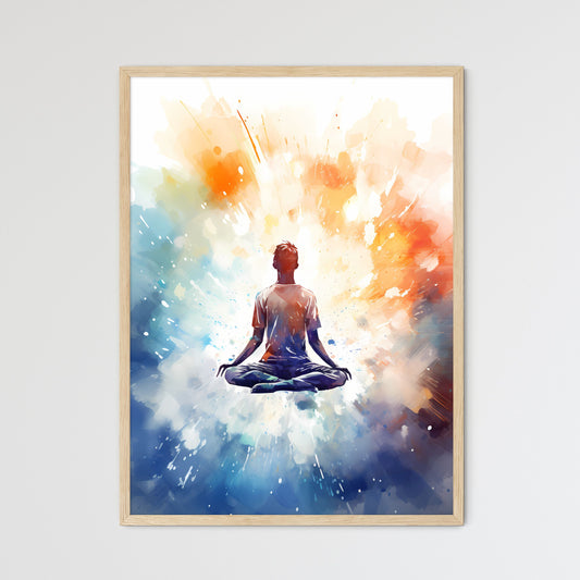 Person Sitting In A Lotus Position Art Print Default Title