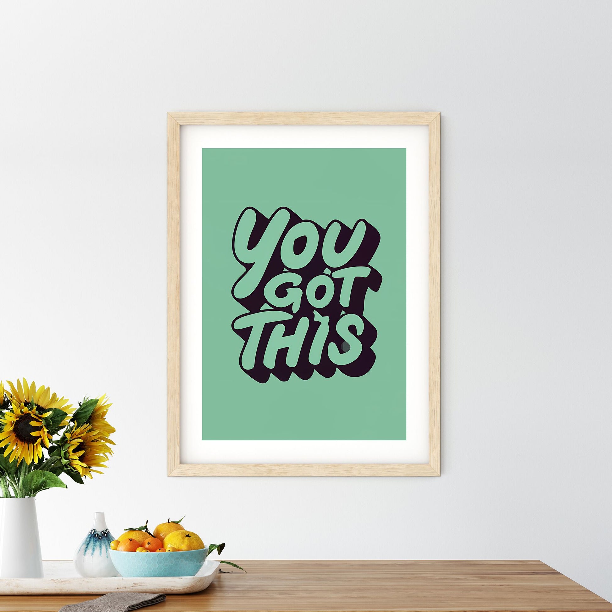 You Got This - A Green And Black Text Art Print Default Title