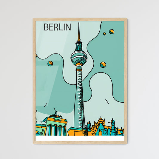 Berlin - A Drawing Of A Tall Tower Art Print Default Title