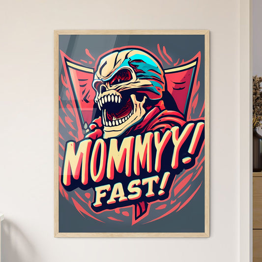 Mommyy! Fast! - A Skull With A Flag Art Print Default Title