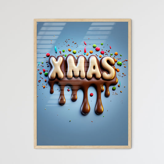 Xmas - A Melted Chocolate With Letters Art Print Default Title