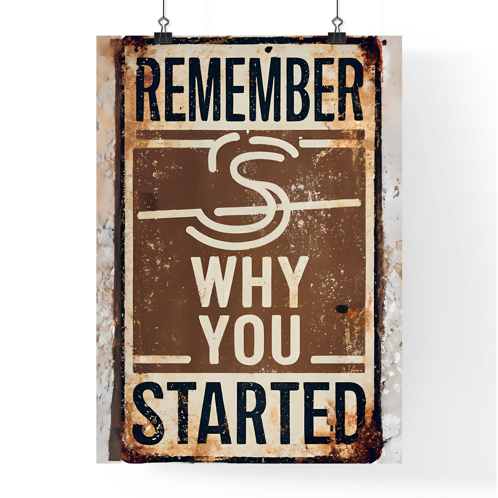 Remember Why You Started - A Sign On A Wall Default Title