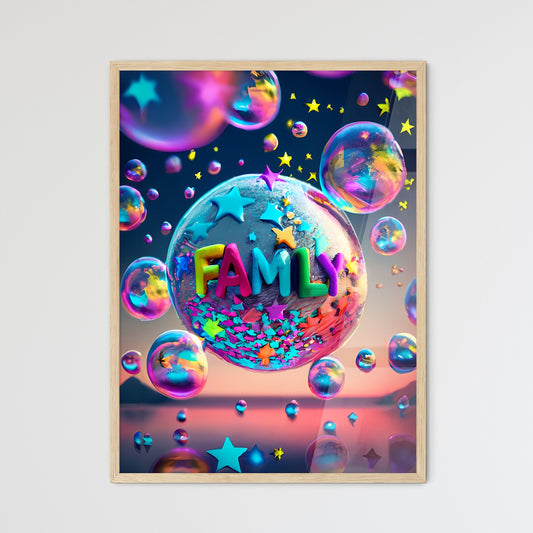 Family - A Colorful Bubble With Words And Stars Default Title