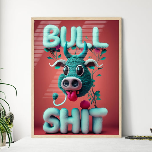 Bullshit - A Cartoon Cow With Text Default Title