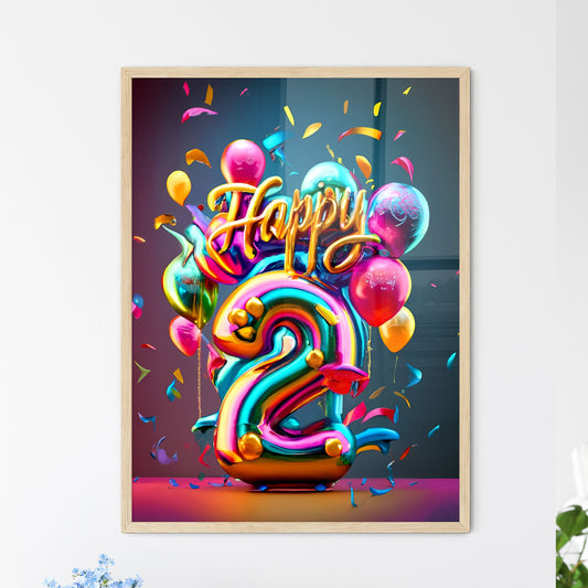 Happy 2Nd Birthday - A Colorful Balloons And Confetti Default Title