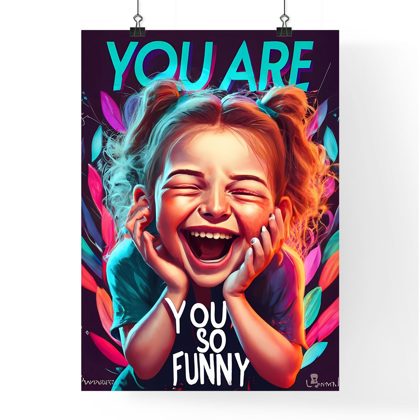 You Are So Funny - A Girl Laughing With Her Hands On Her Cheeks Default Title