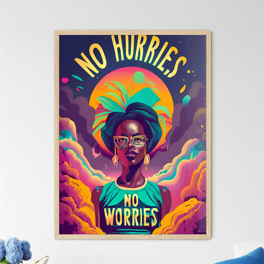 No Worries - A Woman With Glasses And A Blue Shirt Default Title