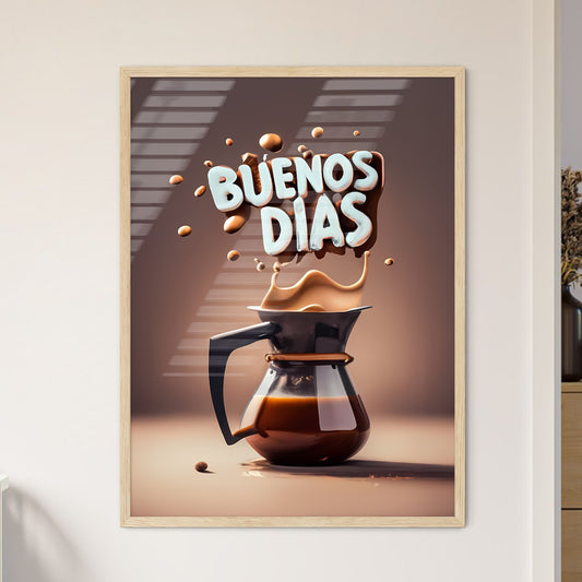 Buenos Dias - A Coffee Pot With Liquid Splashing Out Of It Default Title