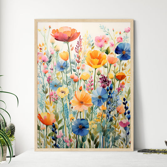 A Painting Of Flowers On A White Surface Default Title