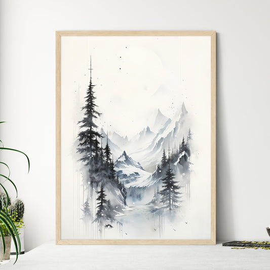 Winter - A Painting Of A Mountain Landscape Default Title