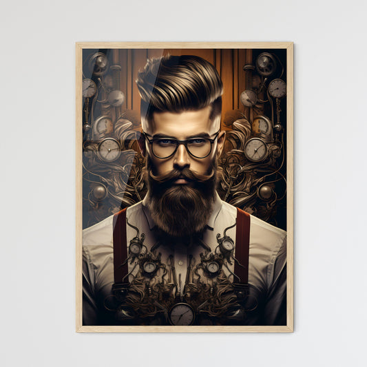 A Man With A Beard And Mustache Wearing Glasses Default Title