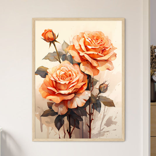 A Painting Of Orange Roses Default Title