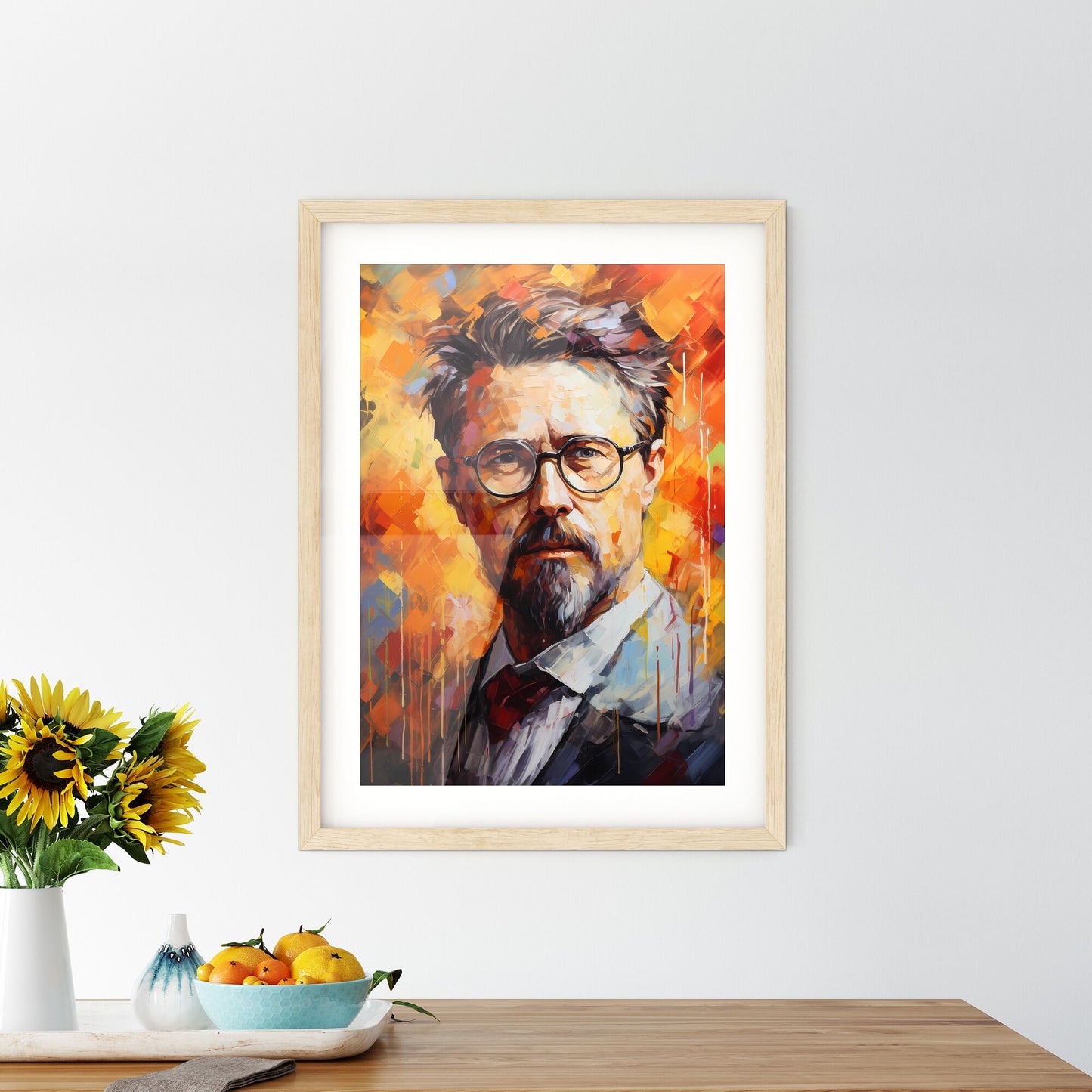 Anton Chekhov - A Painting Of A Man With Glasses Default Title
