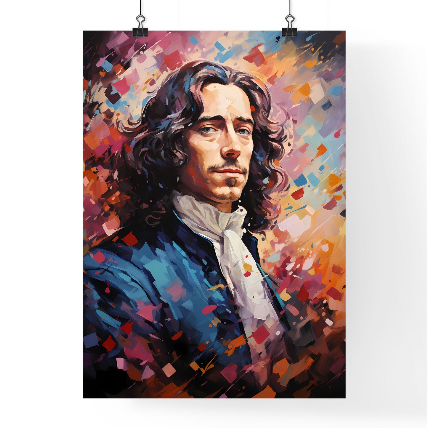 Baruch Spinoza - A Man With Long Hair And A White Tie Default Title