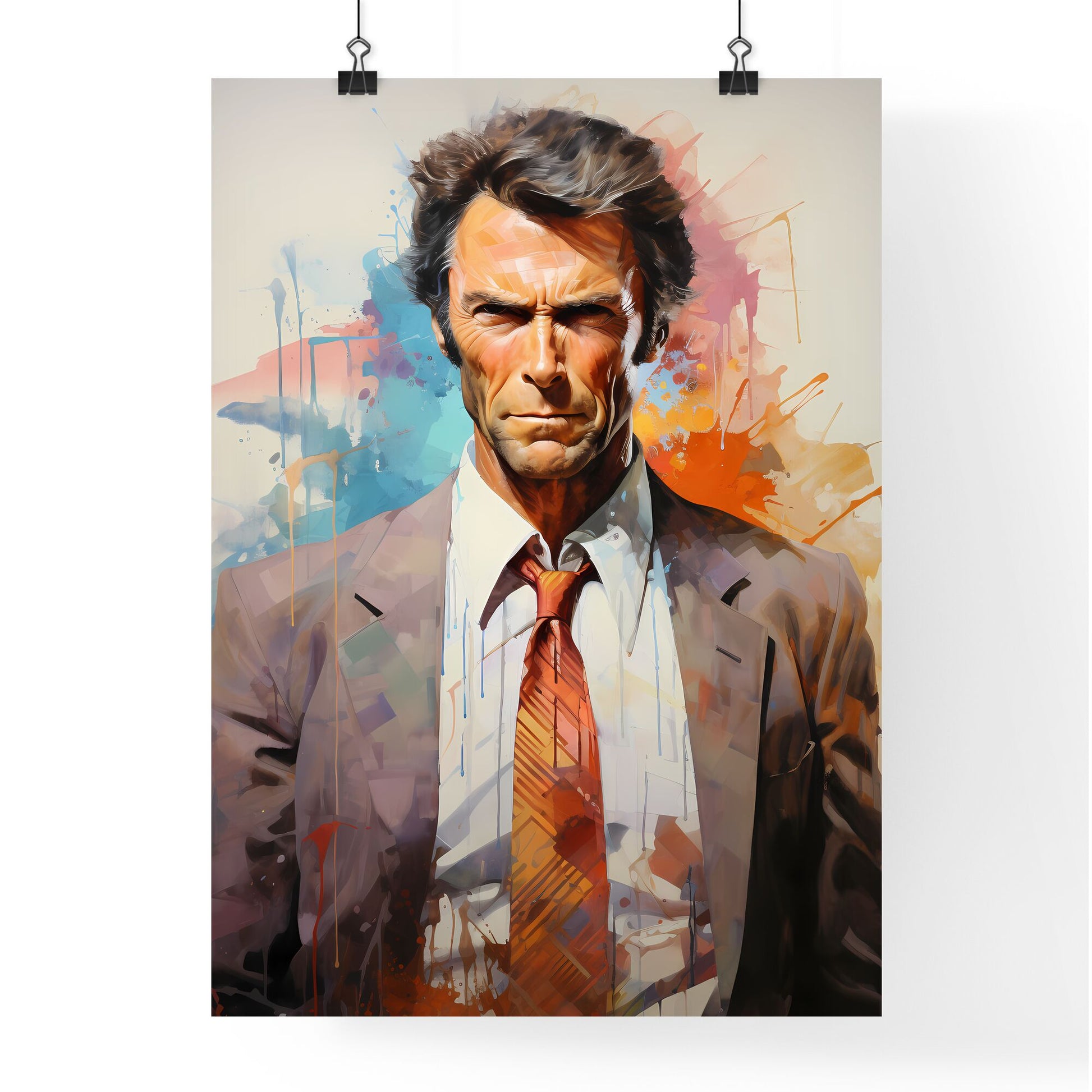 Harry Callahan Clint Eastwood - A Man In A Suit And Tie Default Title