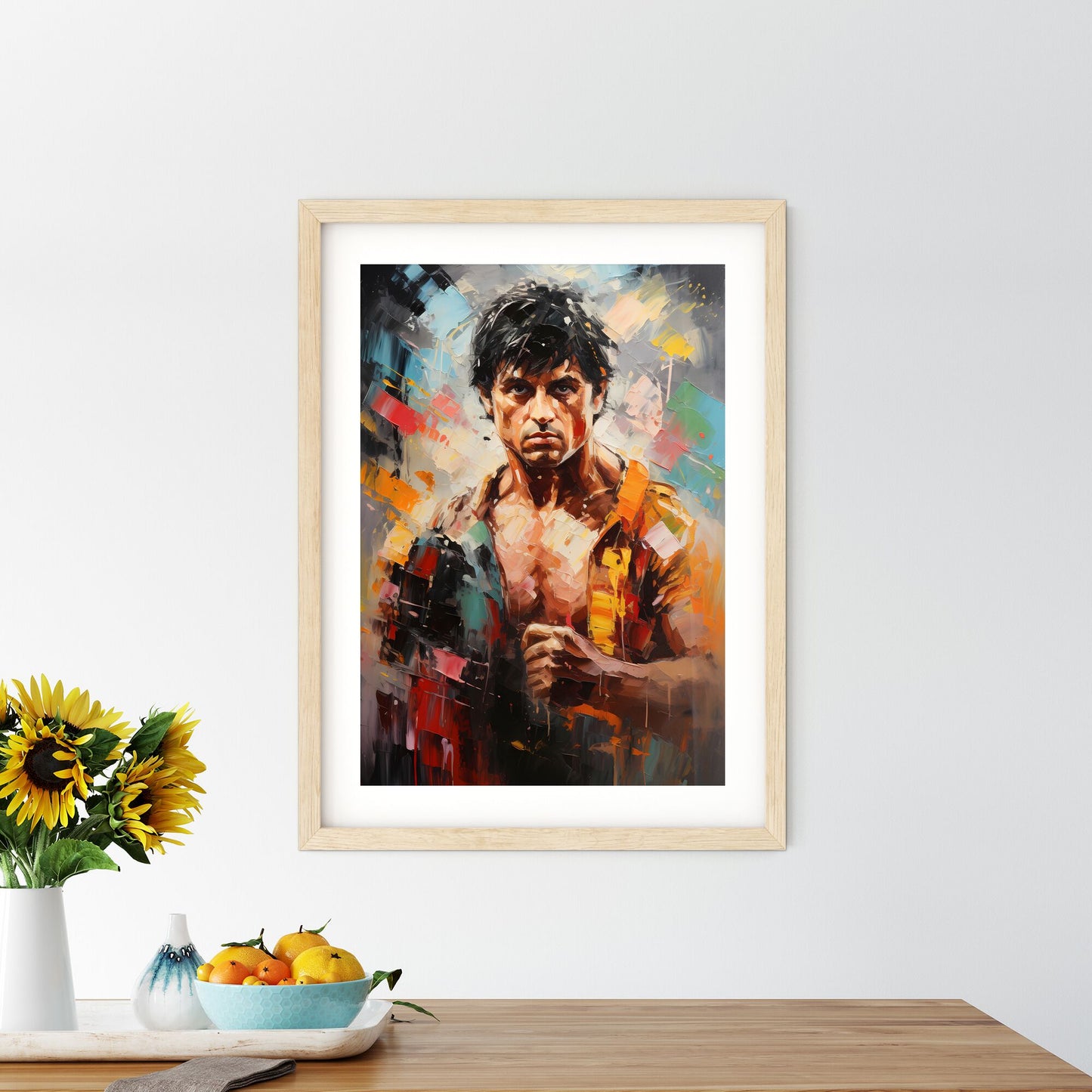 Rocky Balboa Sylvester Stallone - A Painting Of A Man Default Title