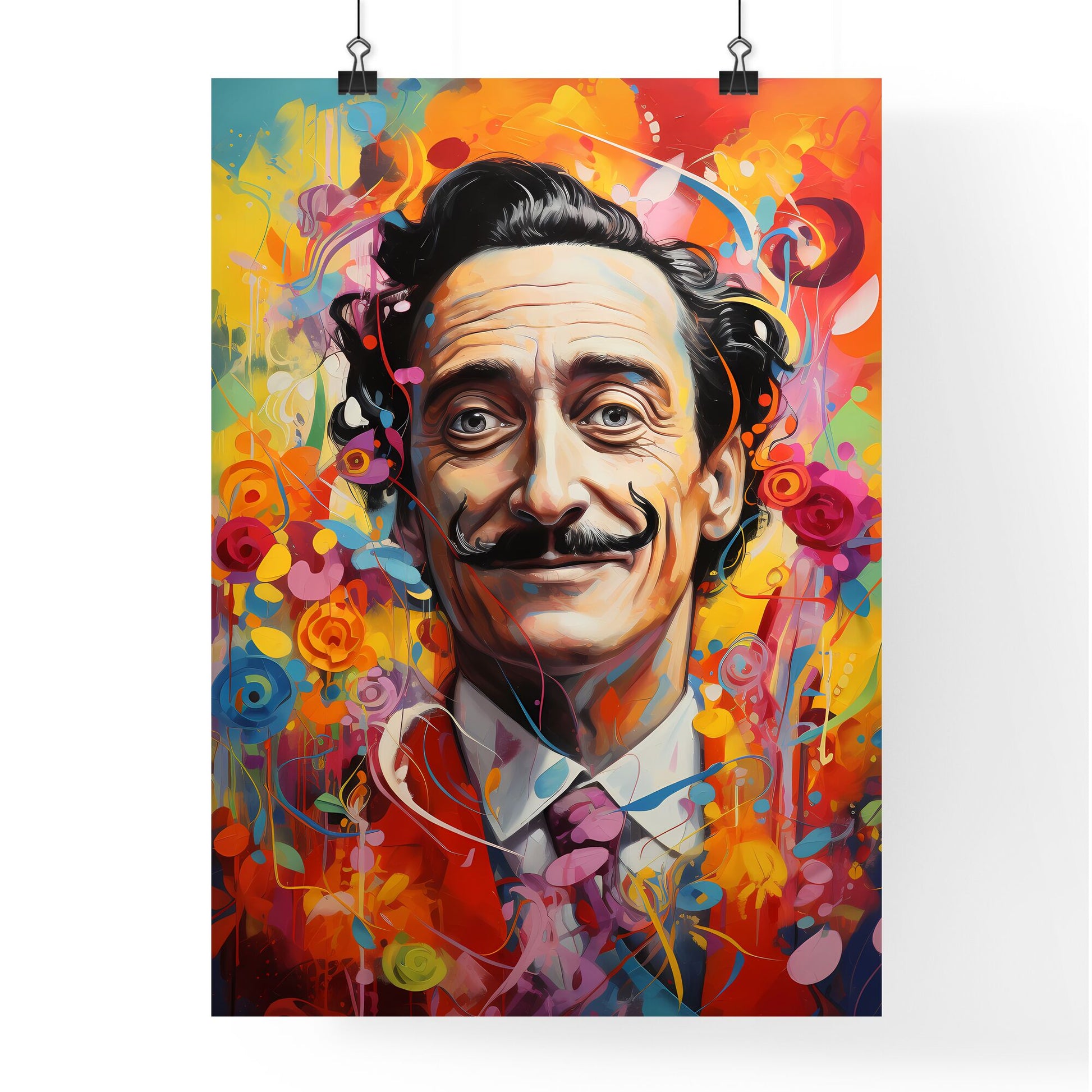 Salvador Dali - A Painting Of A Man With A Mustache Default Title